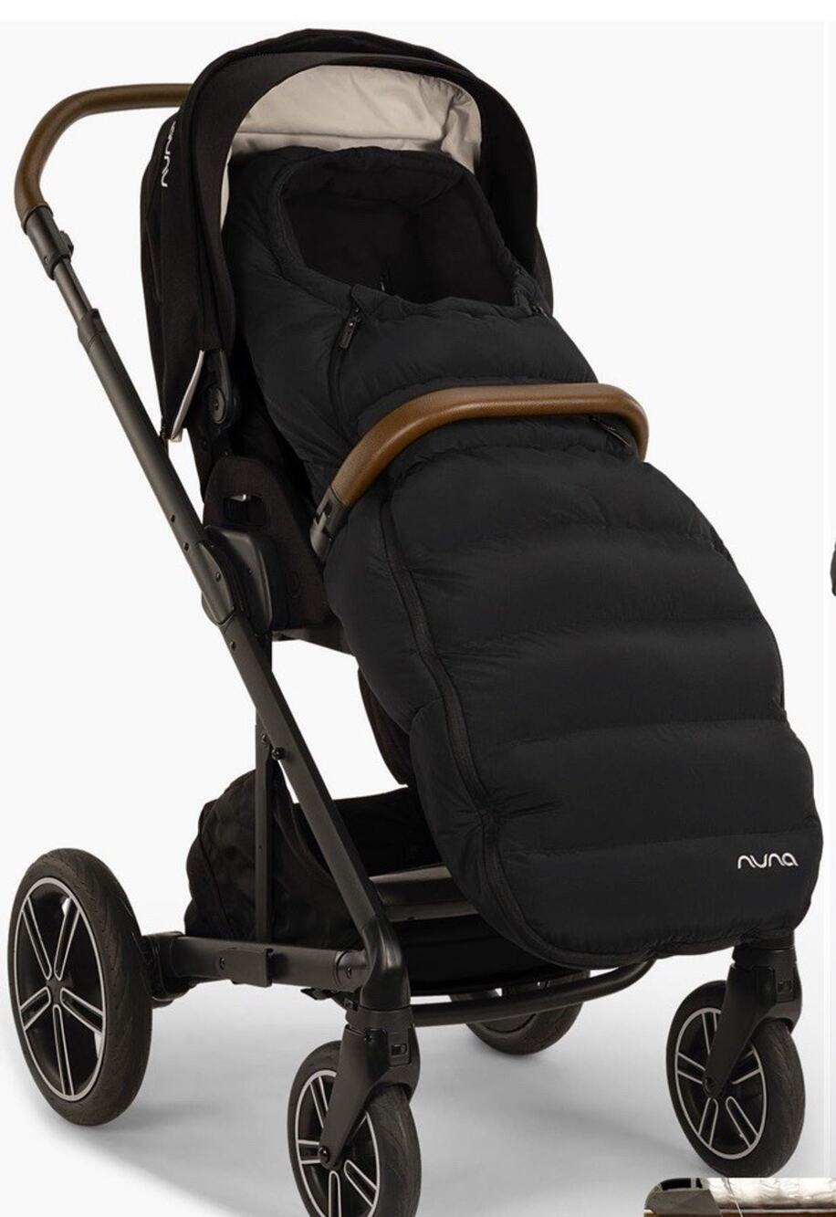 Nuna winter stroller footmuff With Mittens Black NEW $150